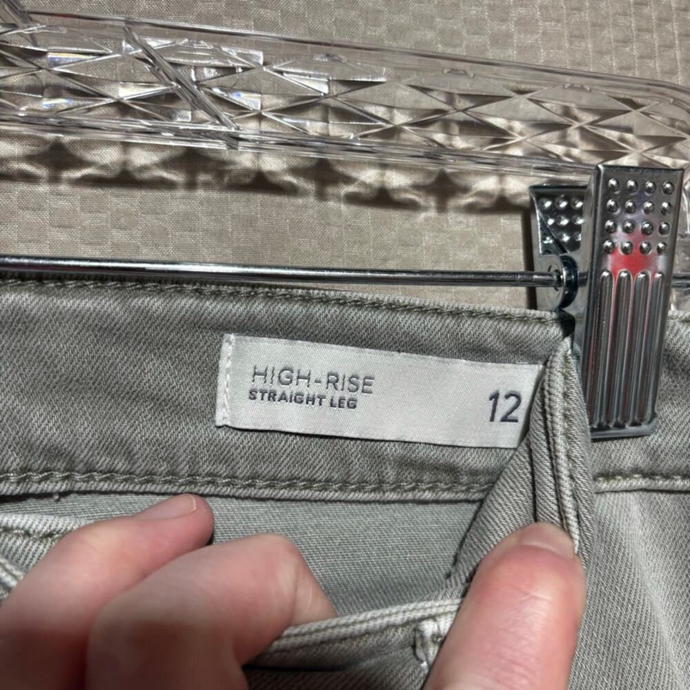 J. Jill Women's Gray High Rise Straight Leg Cropped Casual Cuffed Jeans Size 12 - Picture 4 of 10